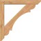 Ekena Millwork Olympic Slat Smooth Bracket w/ Offset Brace, Western Red Cedar, 5 1/2"W x 36"D x 36"H BKT0604X36X36OLY06SWR - alternate 3